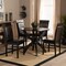 Baxton Studio Ancel Dark Brown Upholstered and Dark Brown Wood 5-Piece Dining Set 169-8031-10902 - alternate 2
